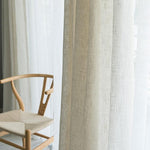 Modern Ivory White Japanese Style Linen Curtain - Lush Home Gallery