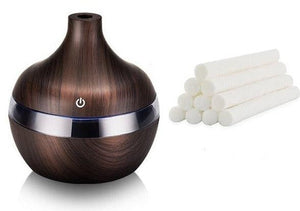 Ultrasonic Wood Grain Air Essential Aroma Oil Diffuser - Lush Home Gallery