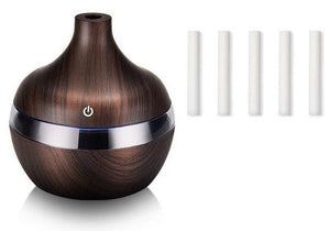 Ultrasonic Wood Grain Air Essential Aroma Oil Diffuser - Lush Home Gallery
