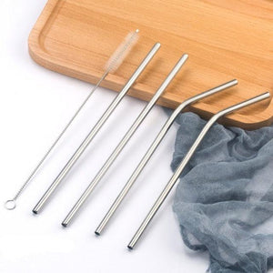 Reusable Stylish Stainless Steel Cocktails Straws - Lush Home Gallery