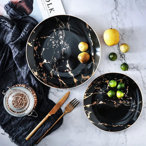 Marble Dining Dishes Set - Nordic Style - Lush Home Gallery