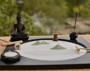 Chinese Yin-Yang Sand Base Zen Garden - Lush Home Gallery