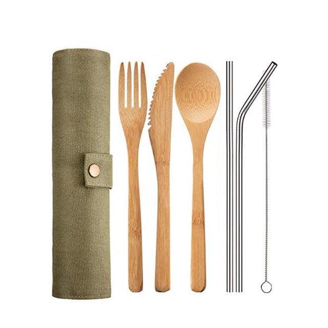 Bamboo Cutlery Set - Lush Home Gallery