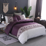 Stripy Cotton Blend Duvet Cover Set - Lush Home Gallery