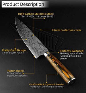 Japanese Chef Knives Set - Lush Home Gallery