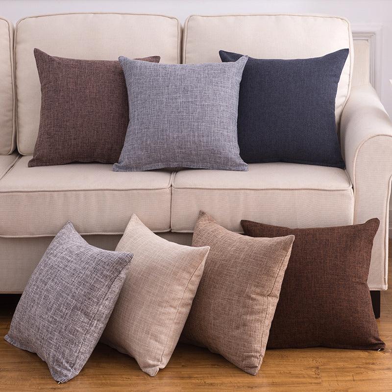 Plain Dyed Linen Cushion Throws - Lush Home Gallery