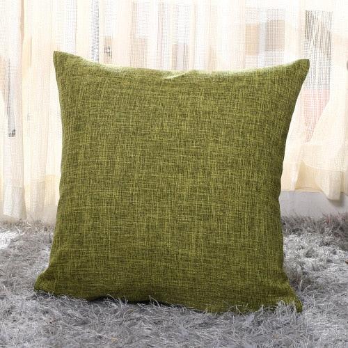 Plain Dyed Linen Cushion Throws - Lush Home Gallery